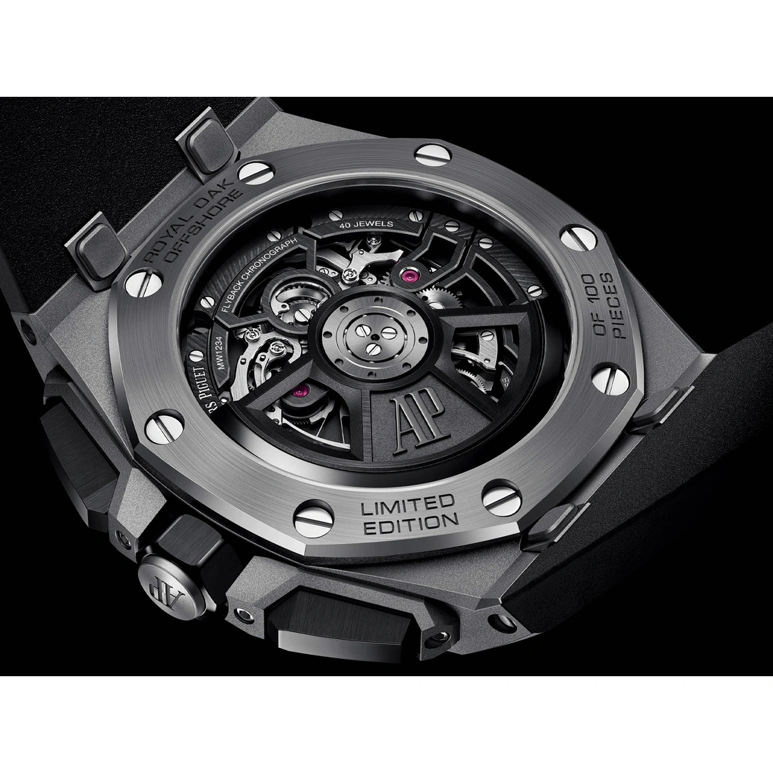 Audemars Piguet Watch For Men - Royal Oak Offshore Selfwinding Flying Tourbillon Chronograph, Titanium, Green Dial