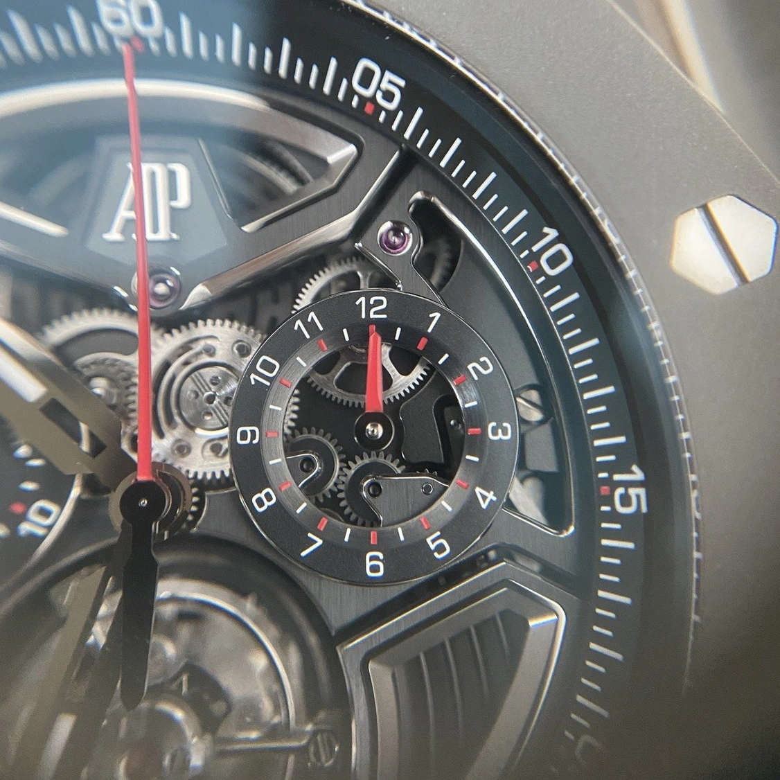 Audemars Piguet Watch For Men - Royal Oak Offshore Selfwinding Flying Tourbillon Chronograph, Titanium, Green Dial