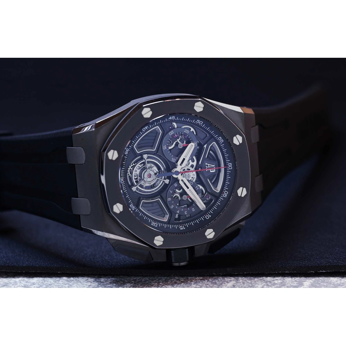 Audemars Piguet Watch For Men - Royal Oak Offshore Selfwinding Flying Tourbillon Chronograph, Titanium, Green Dial