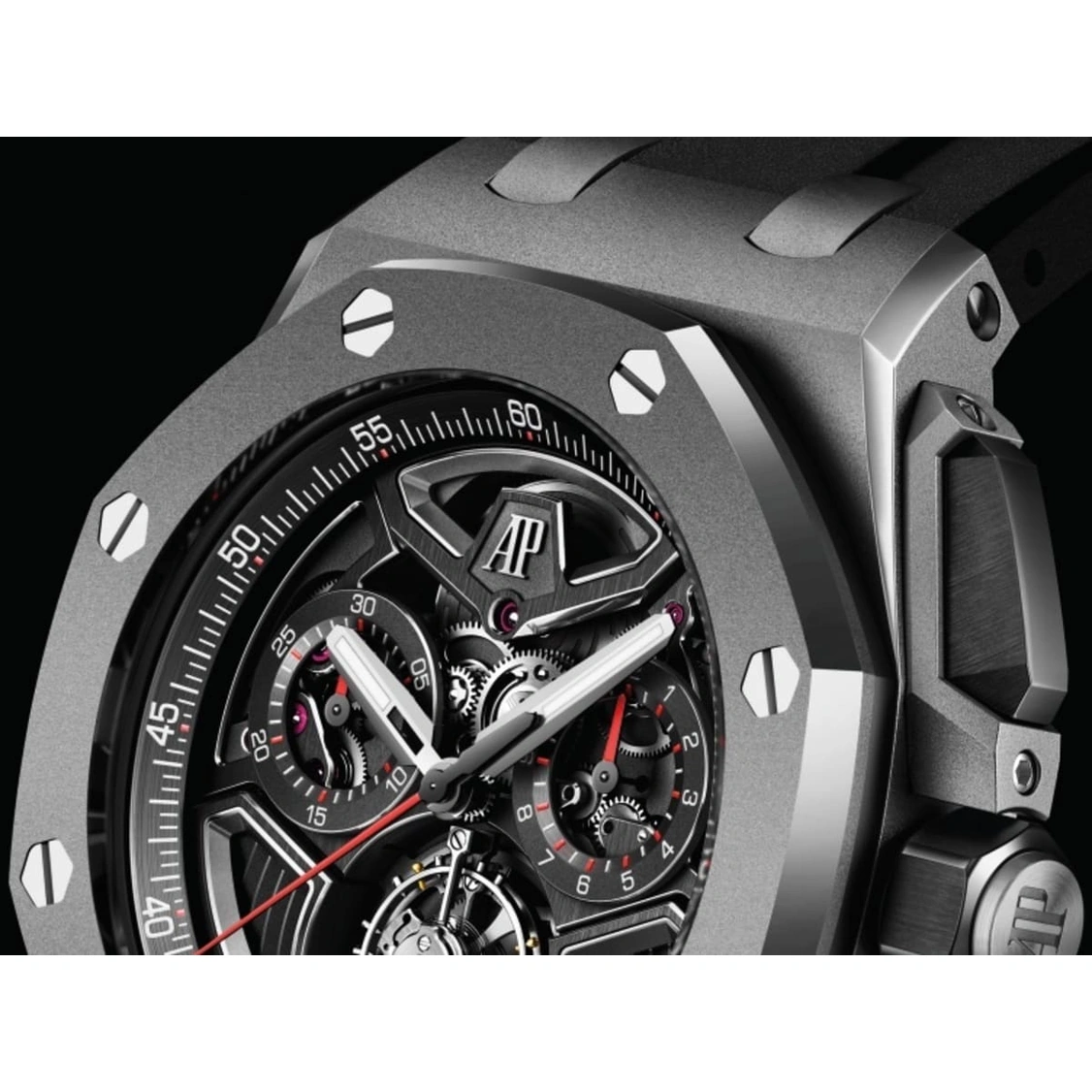 Audemars Piguet Watch For Men - Royal Oak Offshore Selfwinding Flying Tourbillon Chronograph, Titanium, Green Dial