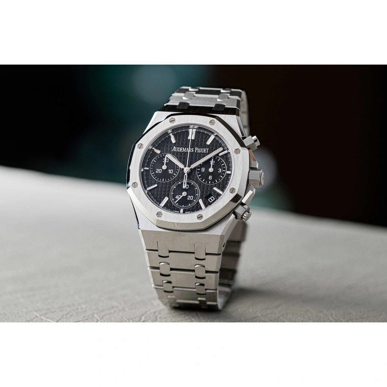 Audemars Piguet Watch For Men - Royal Oak Selfwinding Chronograph “50th Anniversary”, Steel, Black Dial