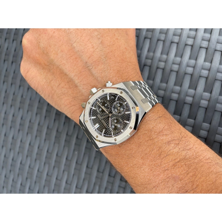 Audemars Piguet Watch For Men - Royal Oak Selfwinding Chronograph “50th Anniversary”, Steel, Black Dial