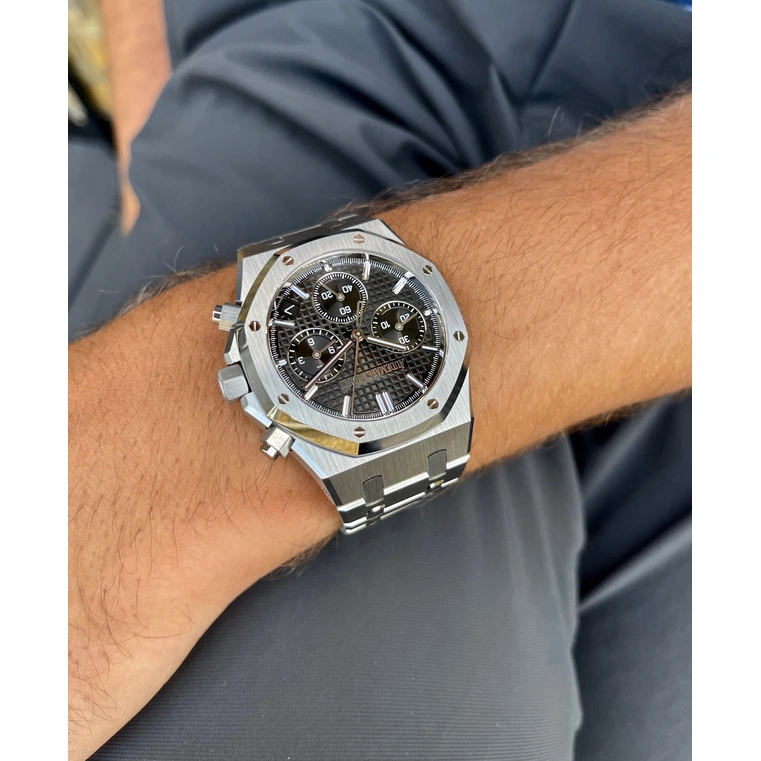 Audemars Piguet Watch For Men - Royal Oak Selfwinding Chronograph “50th Anniversary”, Steel, Black Dial