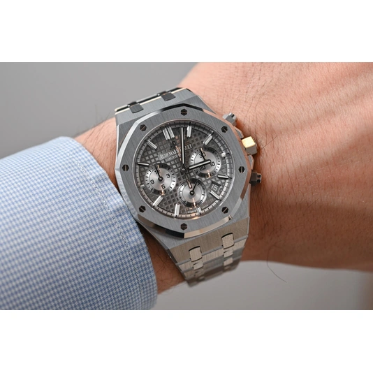 Audemars Piguet Watch For Men - Royal Oak Selfwinding Chronograph, 38 mm, Steel, Grey Dial