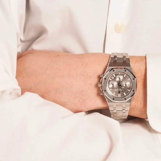 Audemars Piguet Watch For Men - Royal Oak Selfwinding Chronograph, 38 mm, Steel, Grey Dial