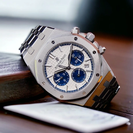 Audemars Piguet Watch For Men - Royal Oak Selfwinding Chronograph, 38 mm, Steel, Silver Dial