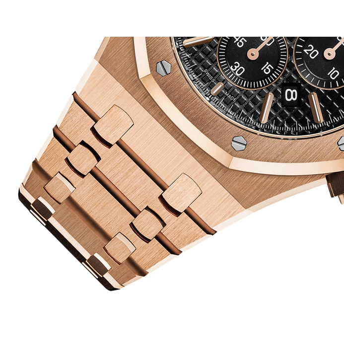 Audemars Piguet Watch For Men - Royal Oak Selfwinding Chronograph, Rose Gold, Black Dial