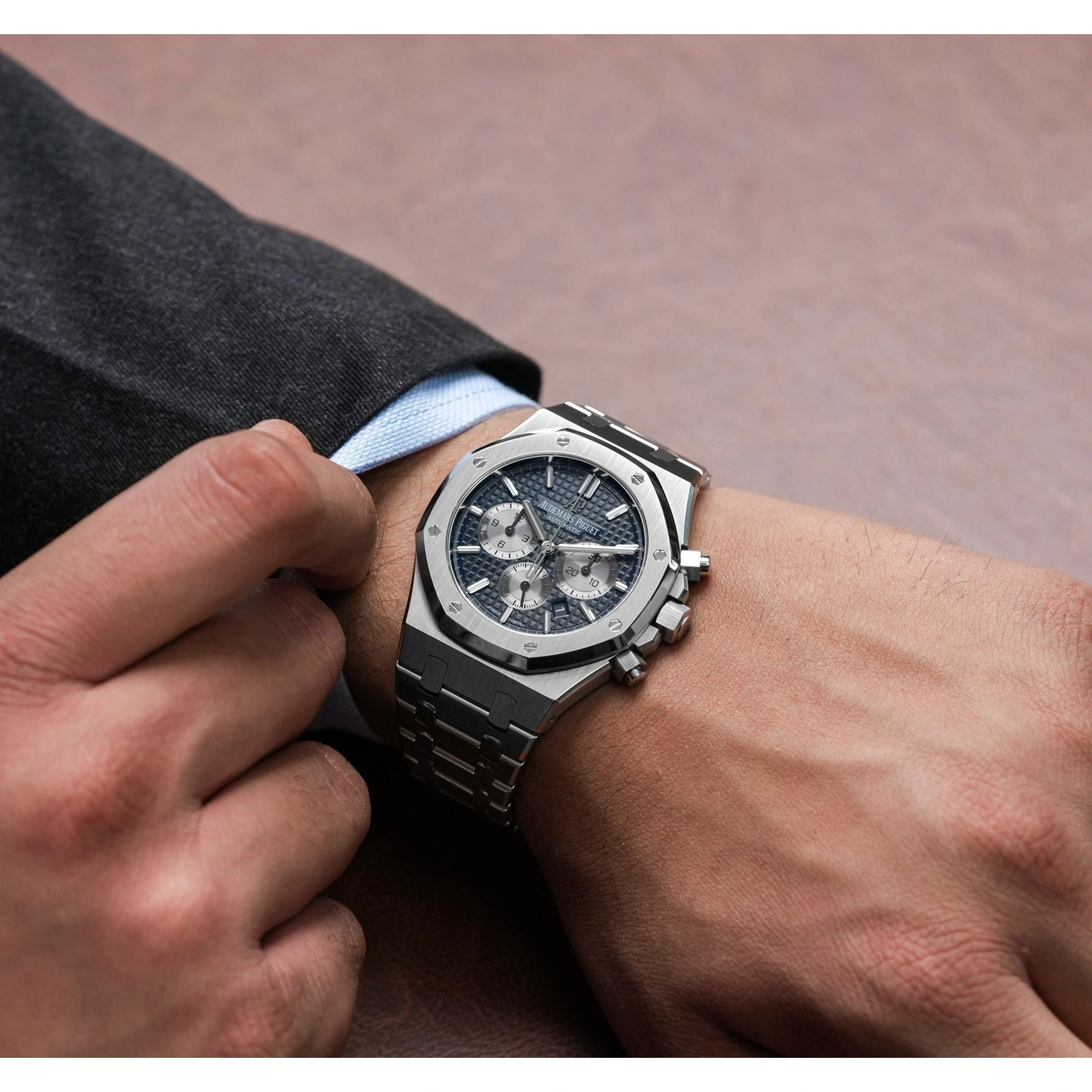 Audemars Piguet Watch For Men - Royal Oak Selfwinding Chronograph, Steel, Blue Dial