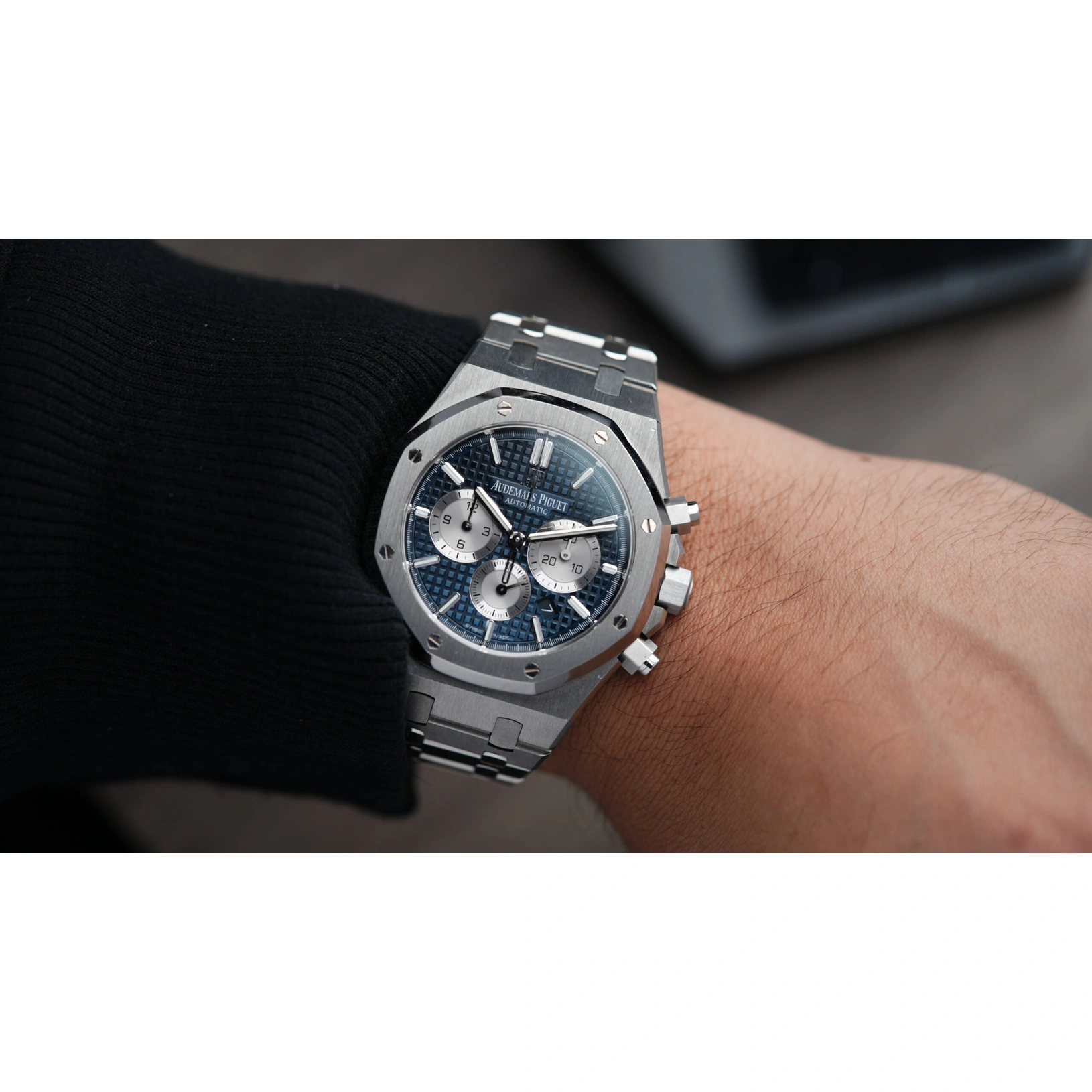 Audemars Piguet Watch For Men - Royal Oak Selfwinding Chronograph, Steel, Blue Dial