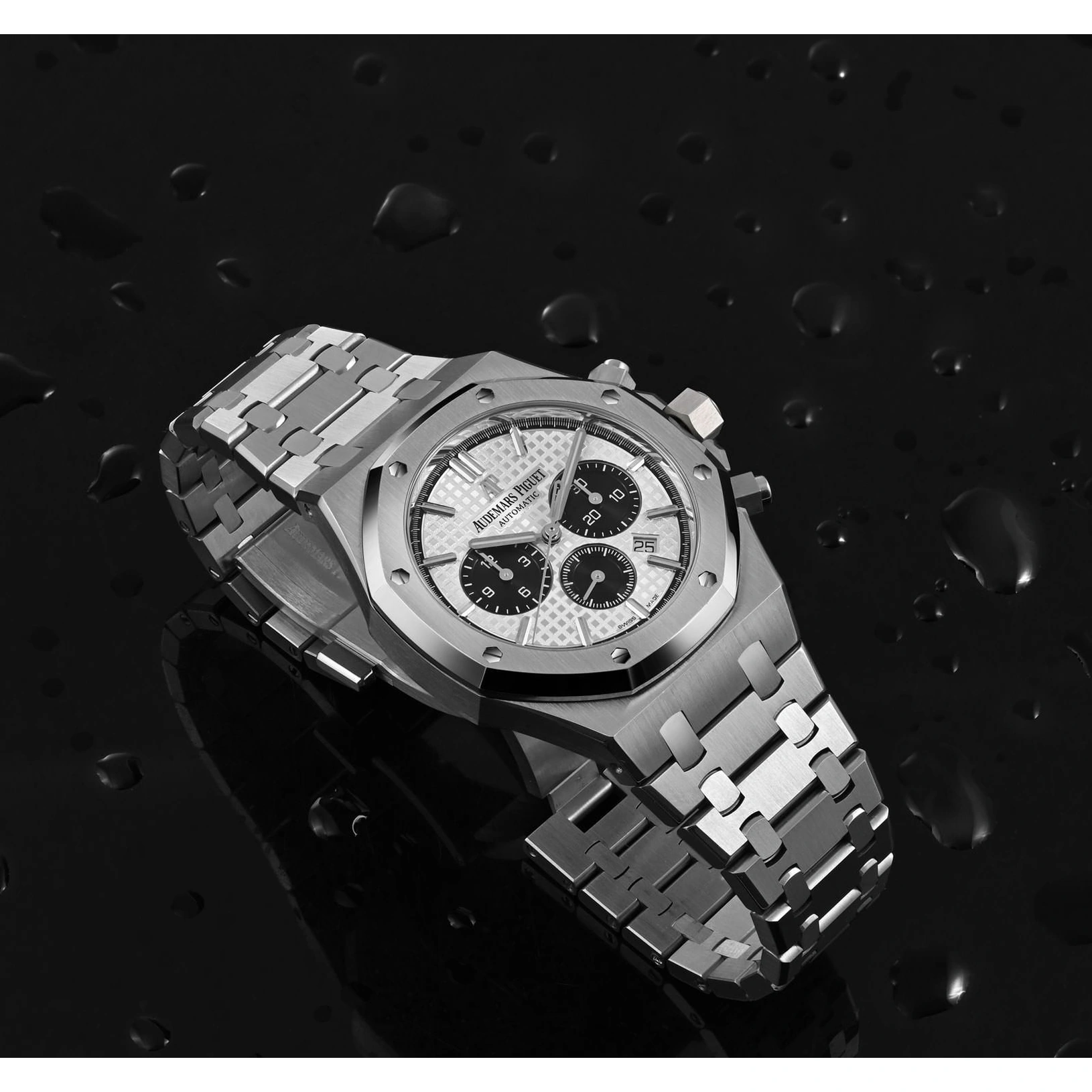 Audemars Piguet Watch For Men - Royal Oak Selfwinding Chronograph, Steel, Silver-Black Two-Tone Dial