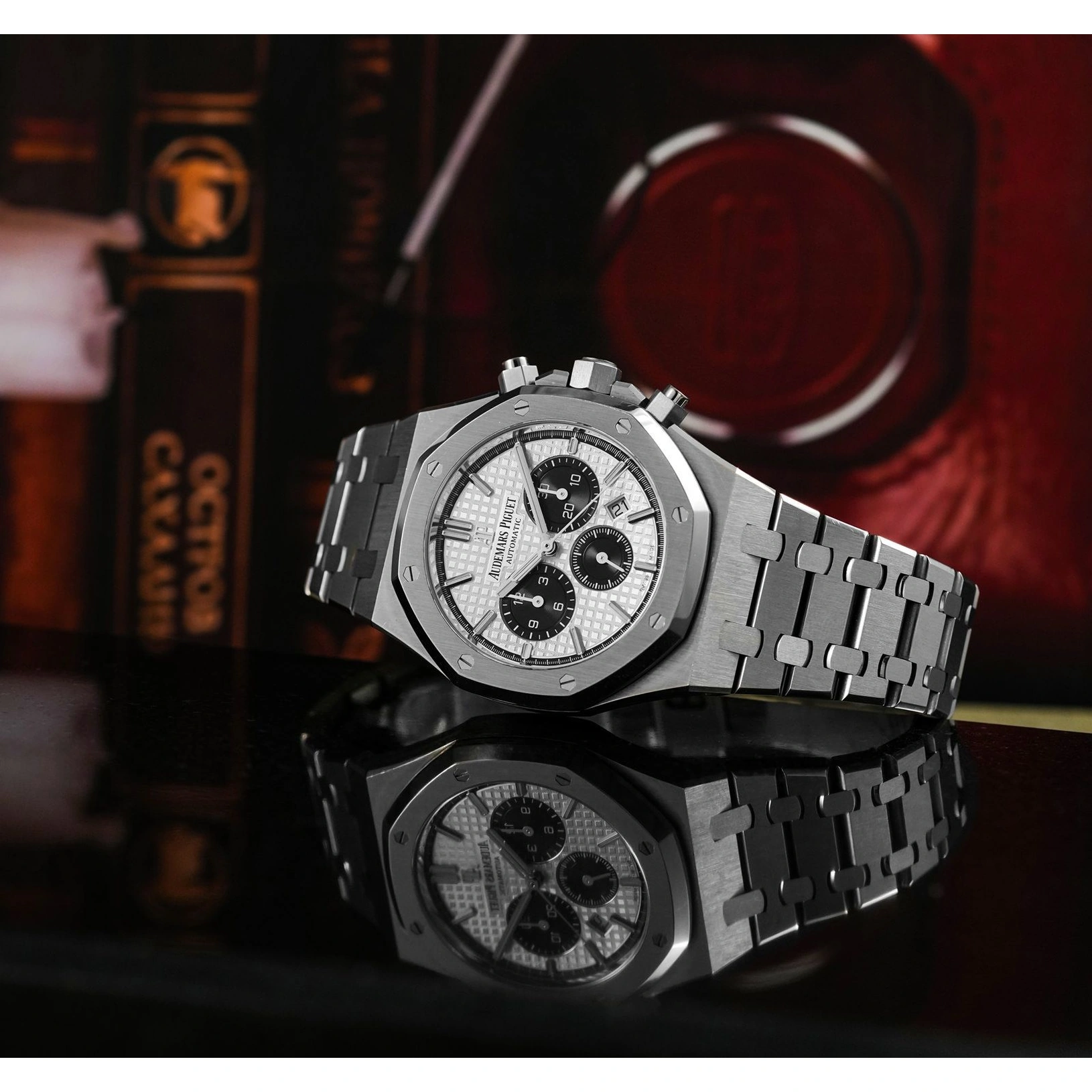 Audemars Piguet Watch For Men - Royal Oak Selfwinding Chronograph, Steel, Silver-Black Two-Tone Dial