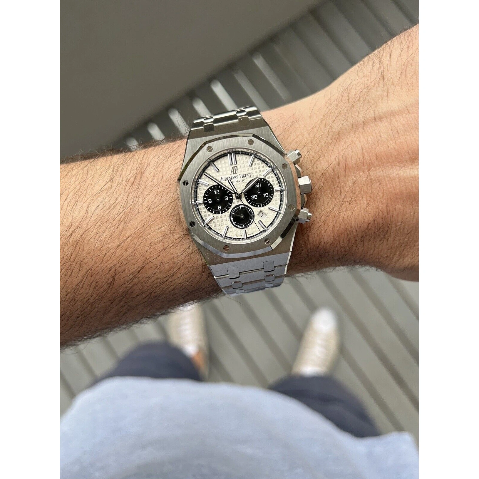 Audemars Piguet Watch For Men - Royal Oak Selfwinding Chronograph, Steel, Silver-Black Two-Tone Dial