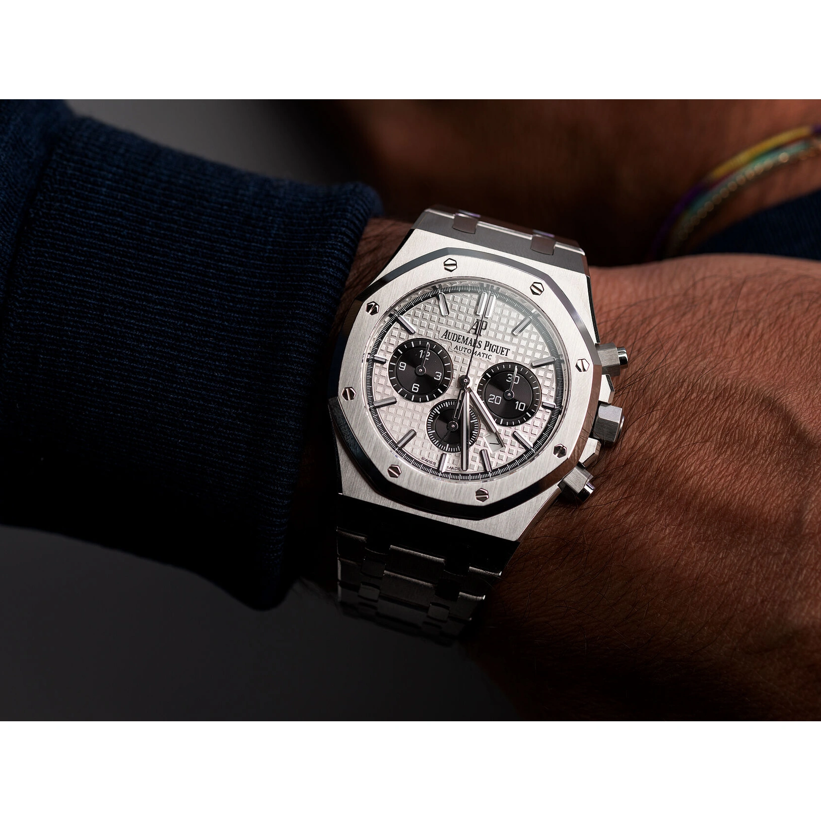 Audemars Piguet Watch For Men - Royal Oak Selfwinding Chronograph, Steel, Silver-Black Two-Tone Dial