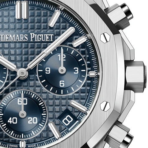 Audemars Piguet Watch For Men - Royal Oak Selfwinding Chronograph, Steel, “Bleu Nuit, Nuage 50” Dial