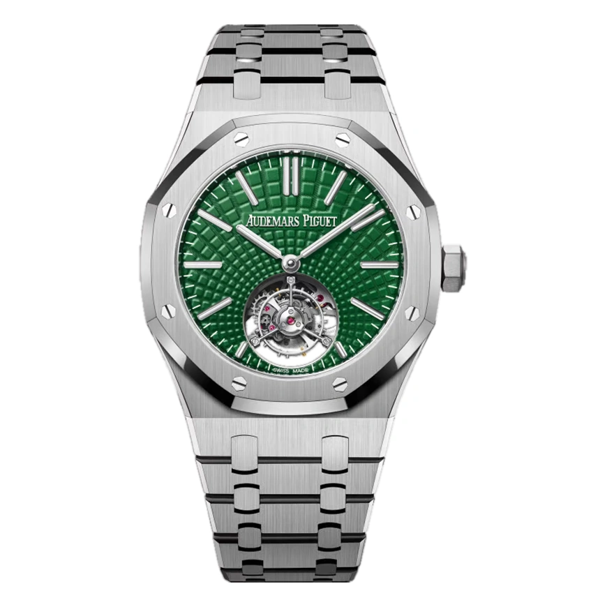 Audemars Piguet Watch For Men - Royal Oak Selfwinding Flying Tourbillon, Titanium, Green Dial
