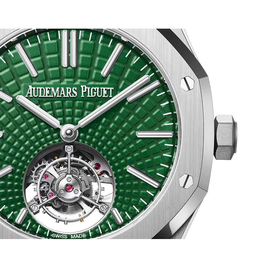 Audemars Piguet Watch For Men - Royal Oak Selfwinding Flying Tourbillon, Titanium, Green Dial