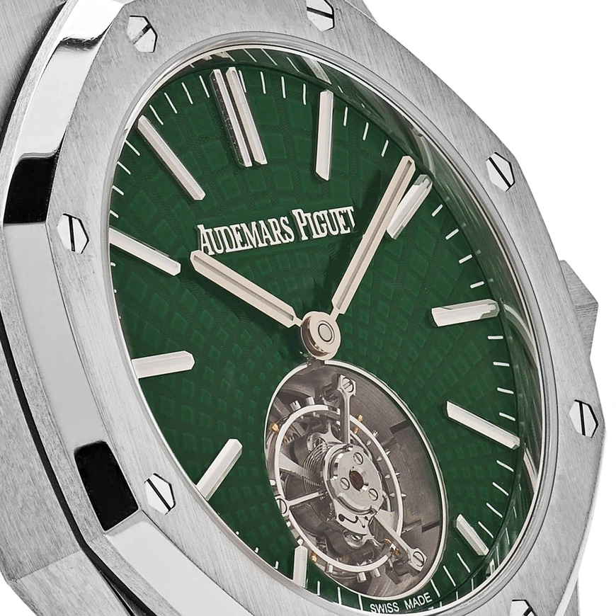 Audemars Piguet Watch For Men - Royal Oak Selfwinding Flying Tourbillon, Titanium, Green Dial