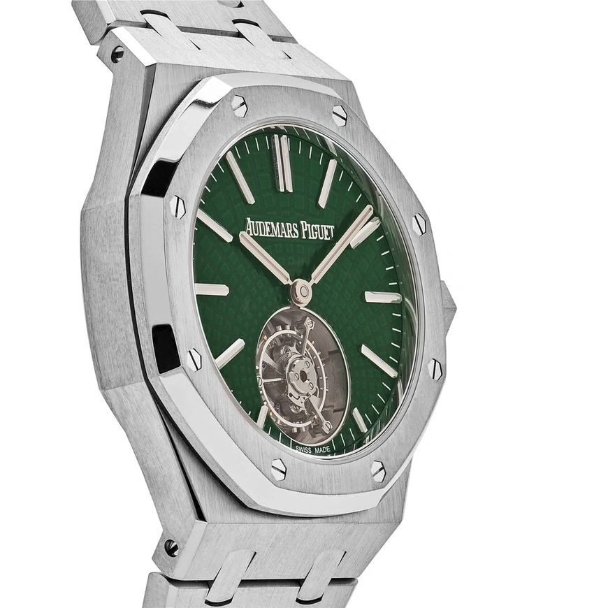 Audemars Piguet Watch For Men - Royal Oak Selfwinding Flying Tourbillon, Titanium, Green Dial