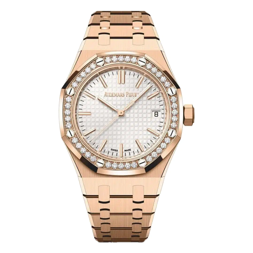 Audemars Piguet Watch For Men - Royal Oak Selfwinding, 37 mm, Rose Gold, Diamond-Set
