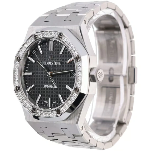 Audemars Piguet Watch For Men - Royal Oak Selfwinding, 37 mm, Steel, Diamond-Set Bezel