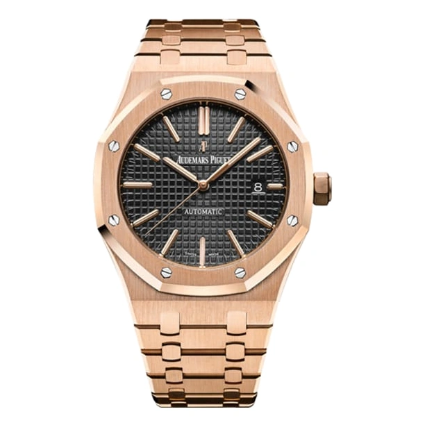 Audemars Piguet Watch For Men - Royal Oak Selfwinding, 41 mm, Rose Gold, Black Dial