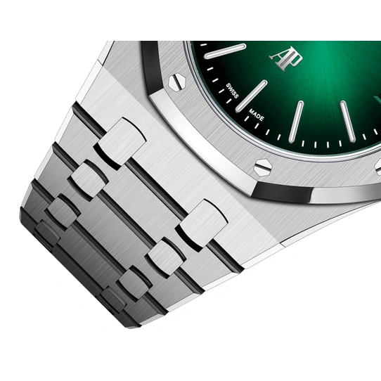 Audemars Piguet Watch For Men - Royal Oak “Jumbo” Extra-Thin “50th Anniversary”, Platinum, Smoked Green Dial