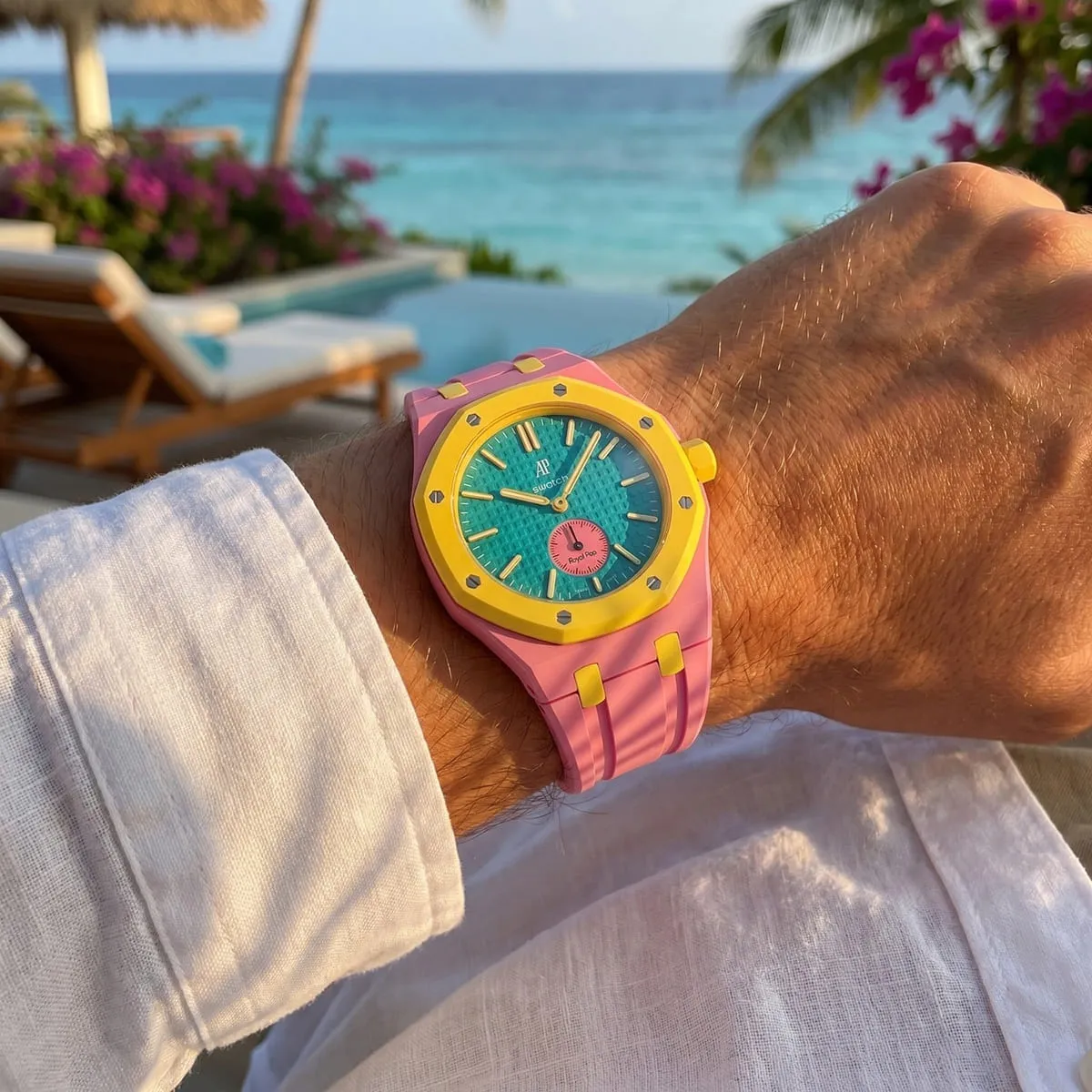 Audemars Piguet Teal and Pink Strap