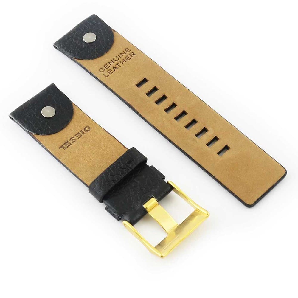 Diesel Black Leather Belt 4