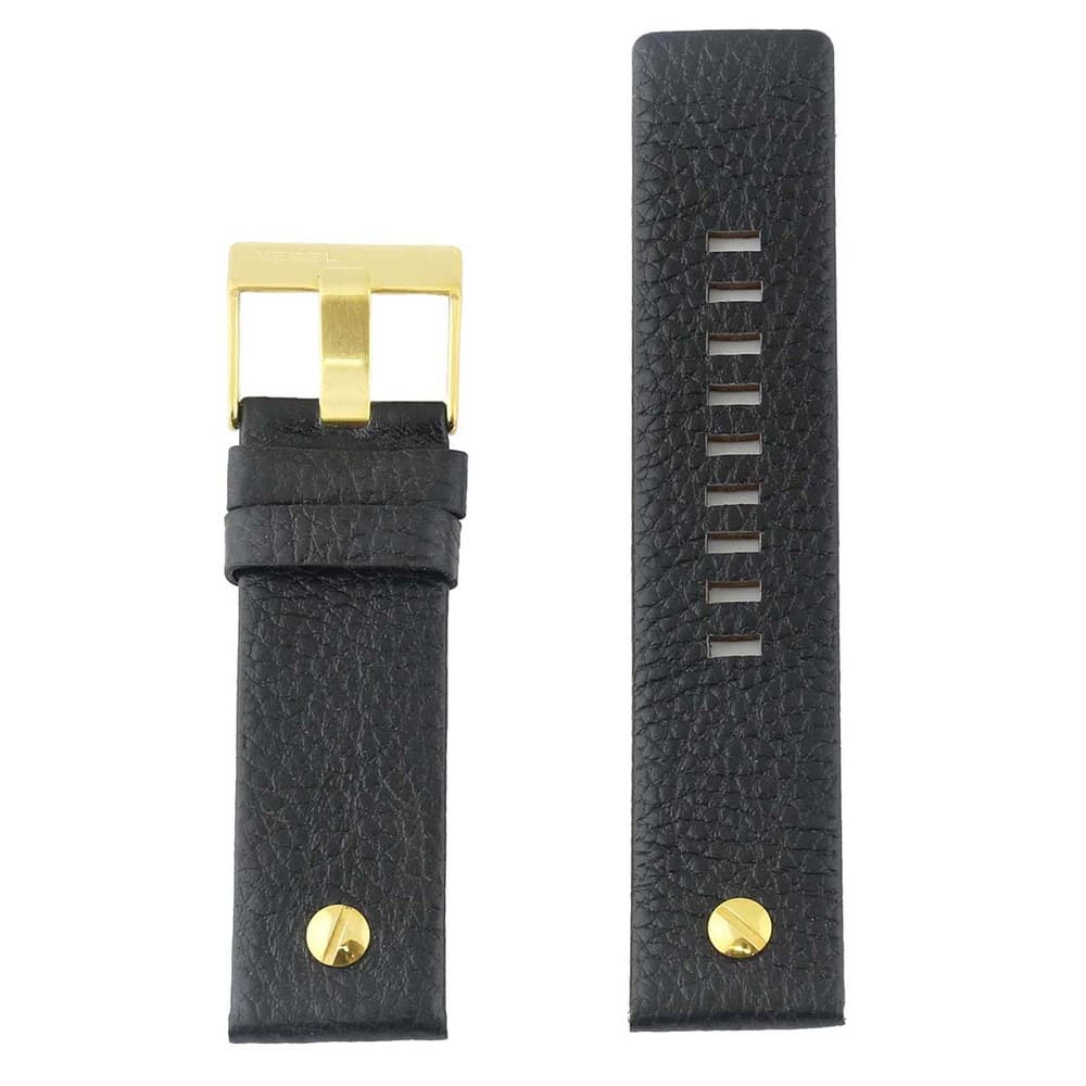 Diesel Black Leather Belt 4