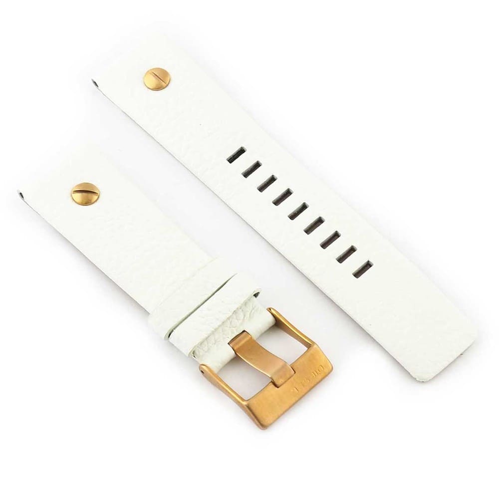 Diesel White Leather Belt