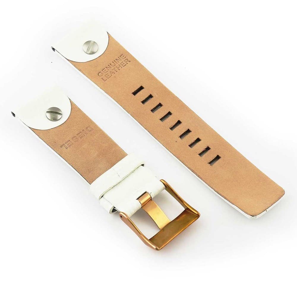 Diesel White Leather Belt