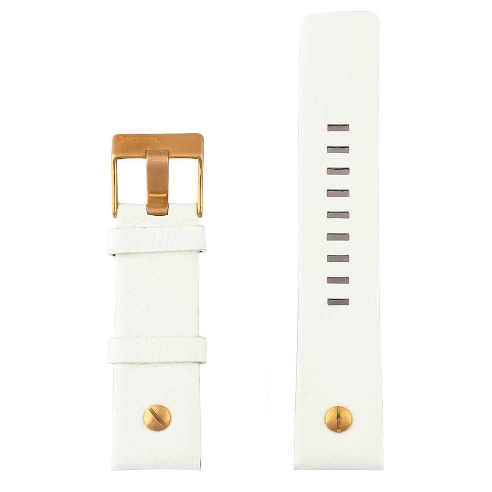 Diesel White Leather Belt