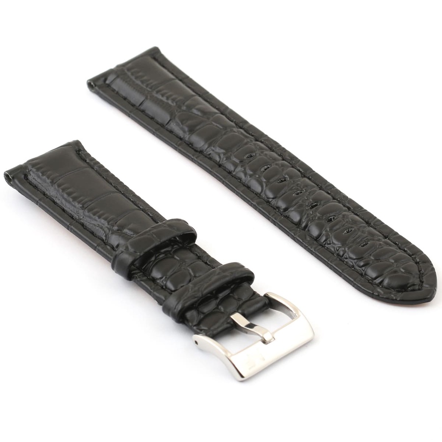 Mini Focus Black Leather Strap