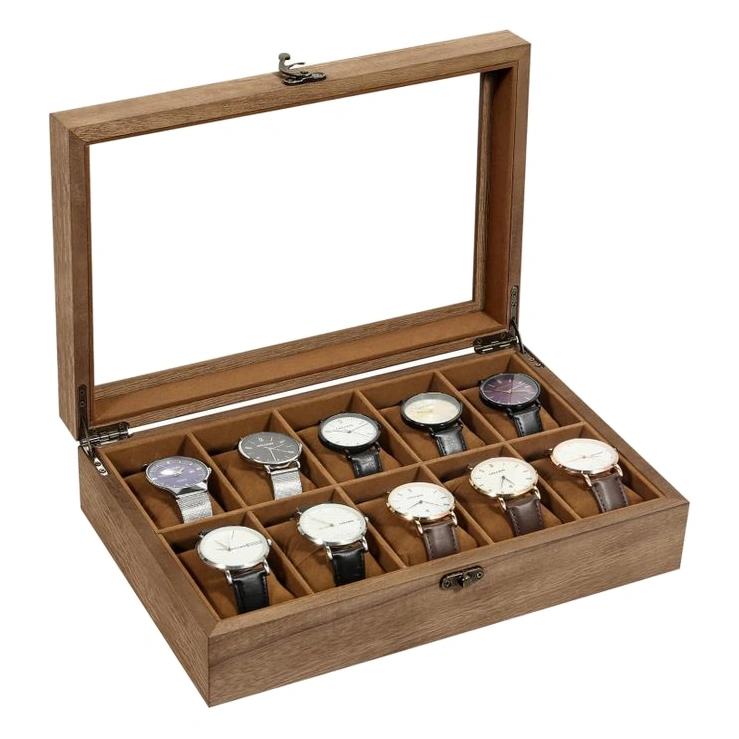 12-Slots Wooden Watch Hand Case