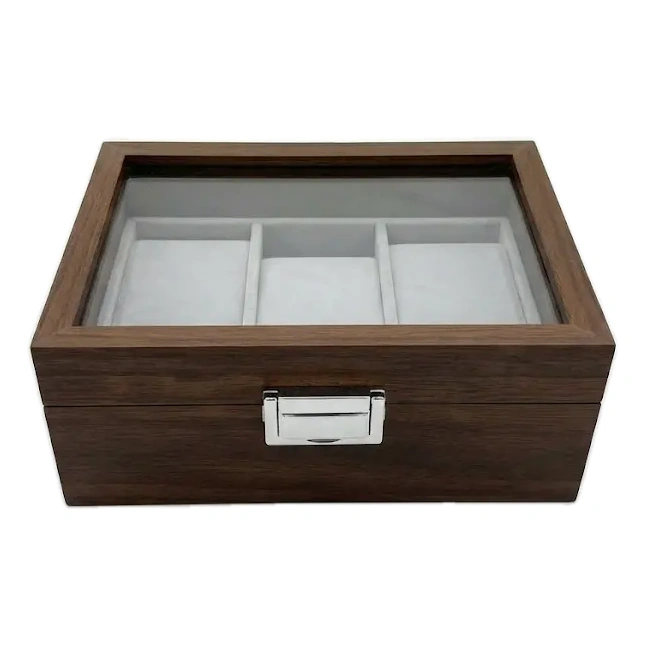 3-Slots Wooden Watch Hand Case