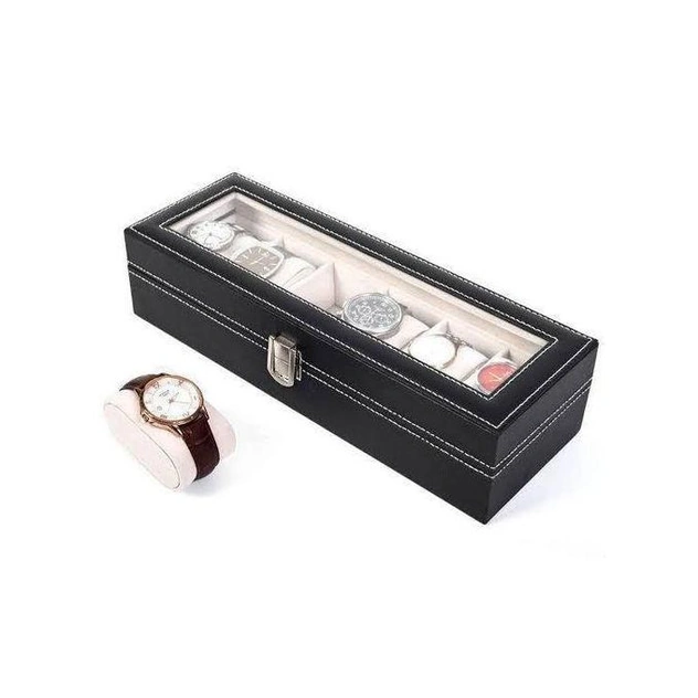6-Slots Black Watch Hand Case