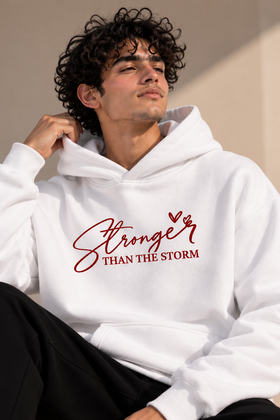 RISE Oversized Hoodie – White