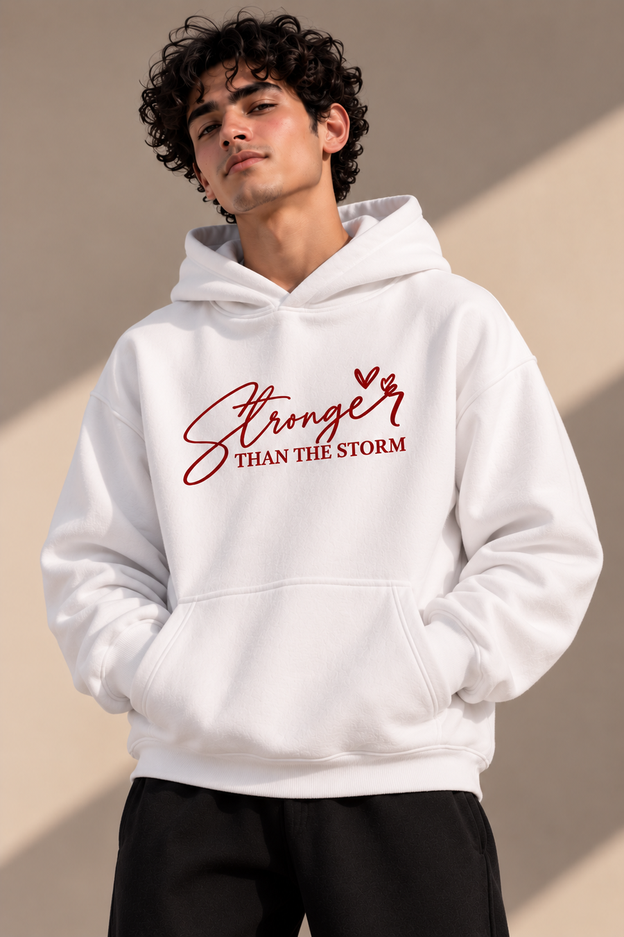 RISE Oversized Hoodie – White
