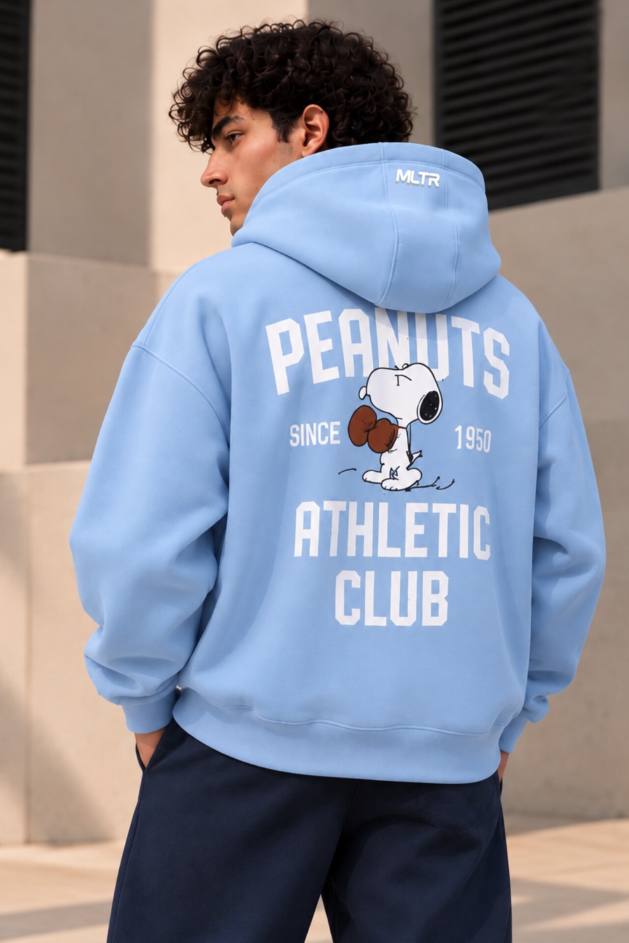 Peanuts Oversized Hoodie – Baby Blue
