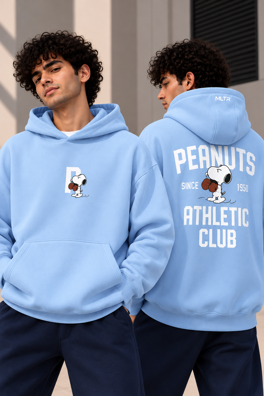Peanuts Oversized Hoodie – Baby Blue