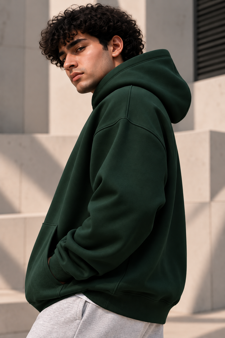 Peanuts Oversized Hoodie – Dark Green 