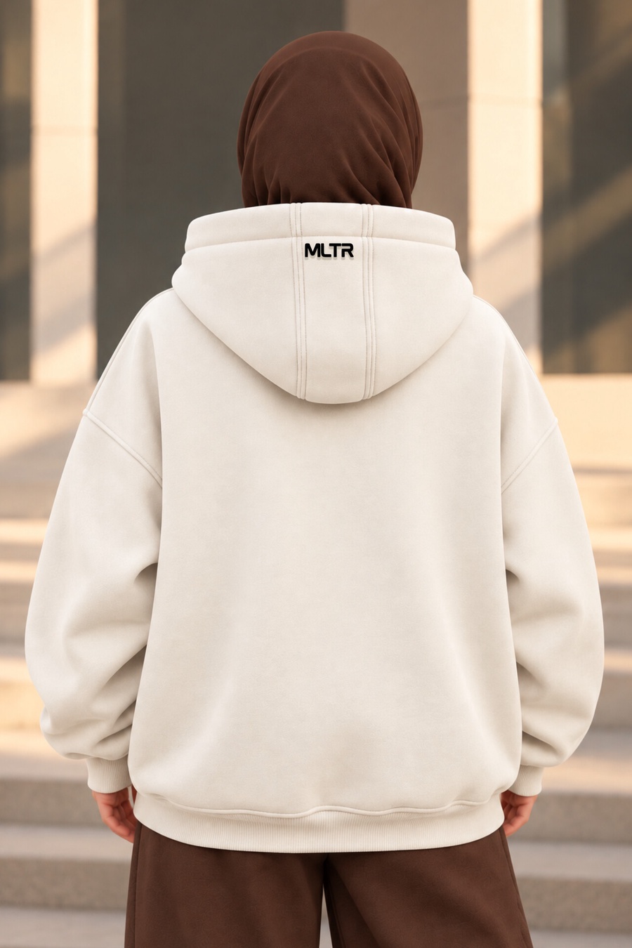 COSY VIBES Oversized Hoodie – Off White