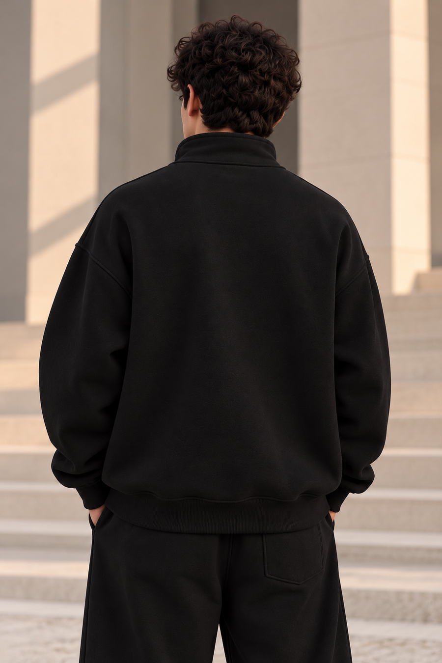 MLTR Half-Zip  Sweatshirt – Black