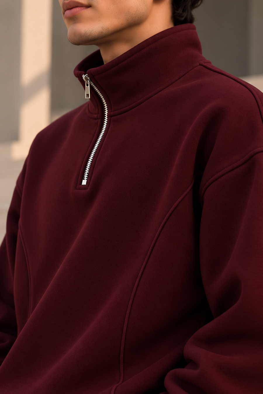 MLTR Half-Zip Sweatshirt – Burgundy