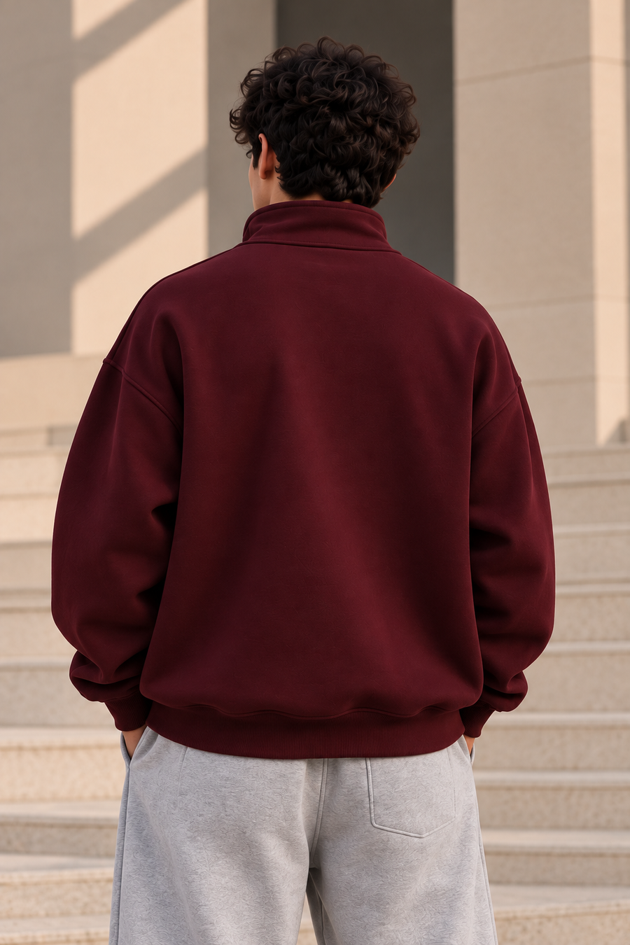 MLTR Half-Zip Sweatshirt – Burgundy