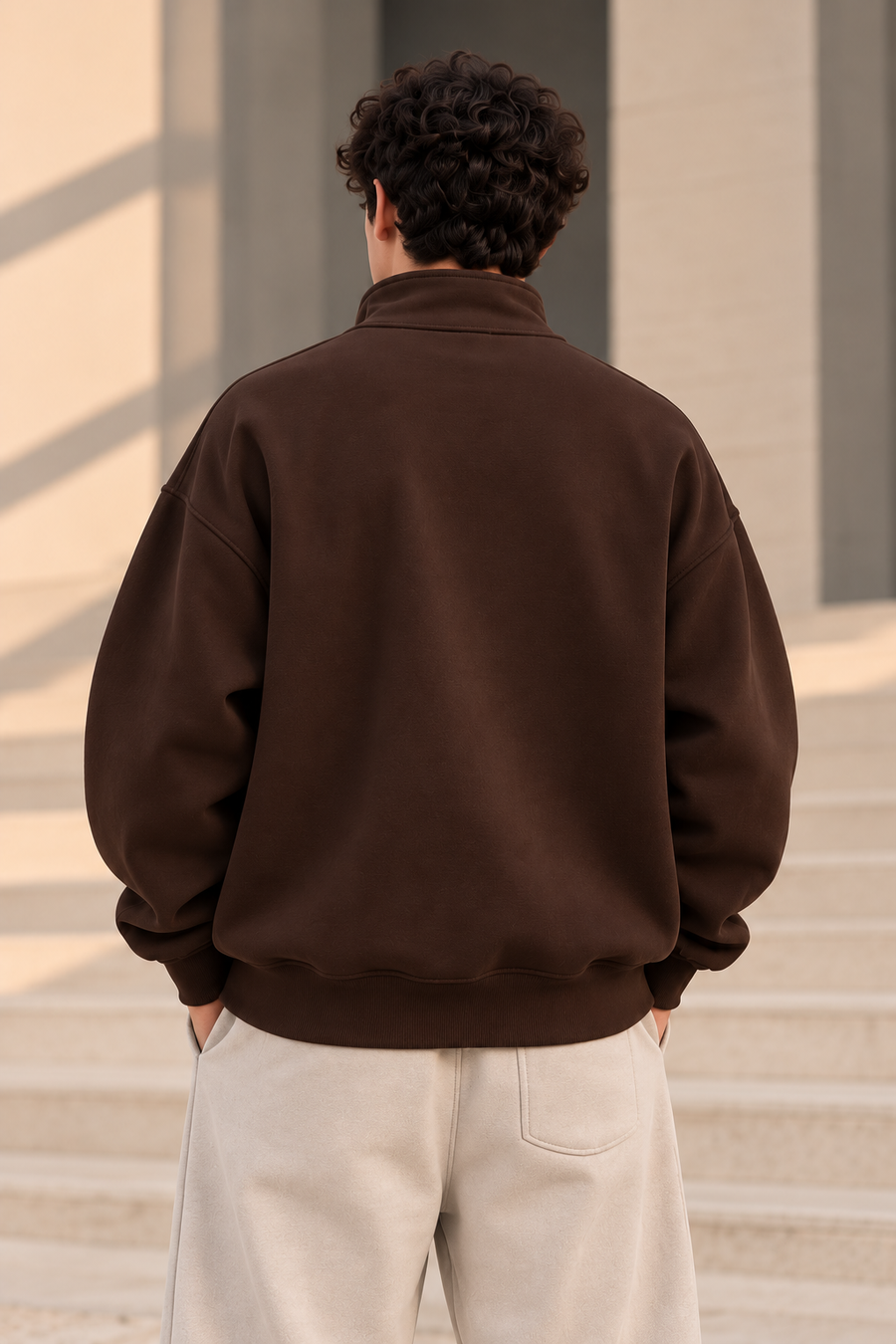 MLTR Half-Zip Sweatshirt – Chocolate Brown