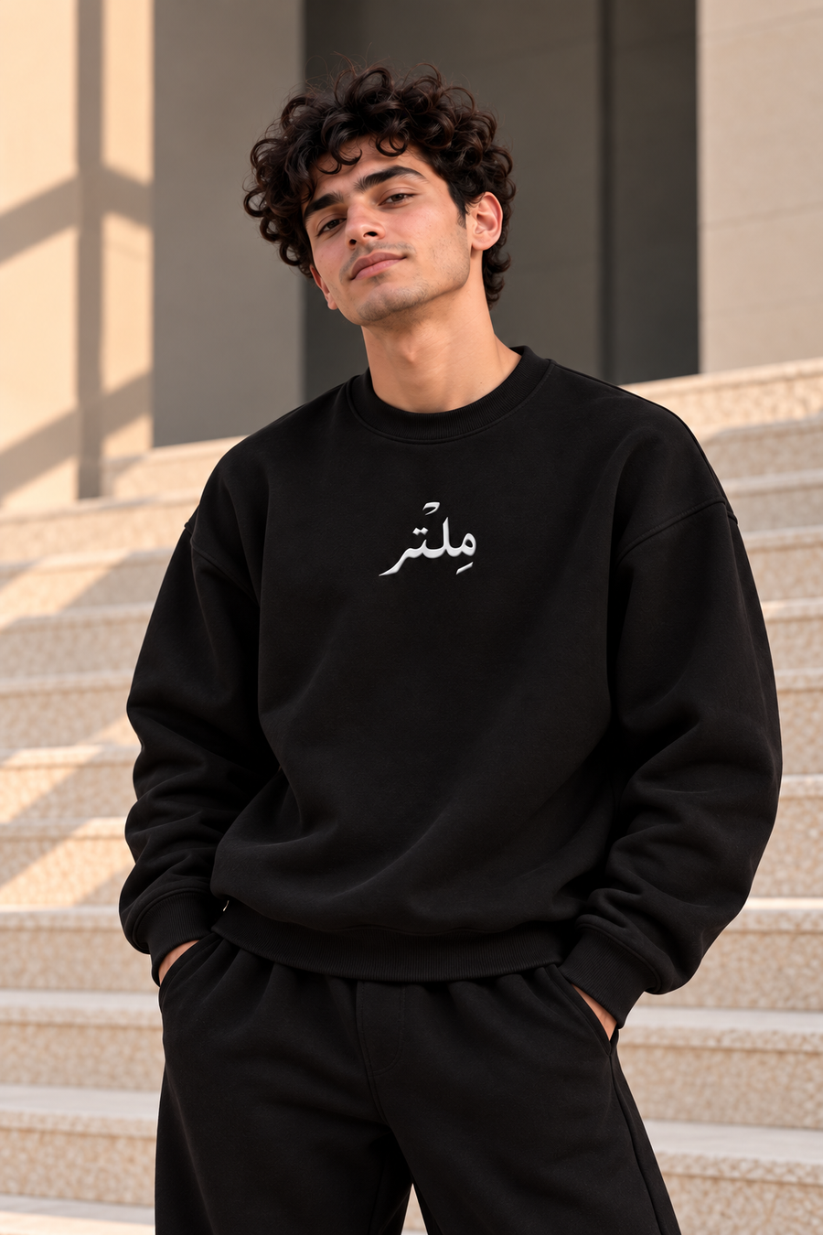 Essential Crewneck Sweatshirt – Black