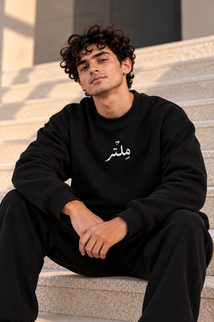 Essential Crewneck Sweatshirt – Black