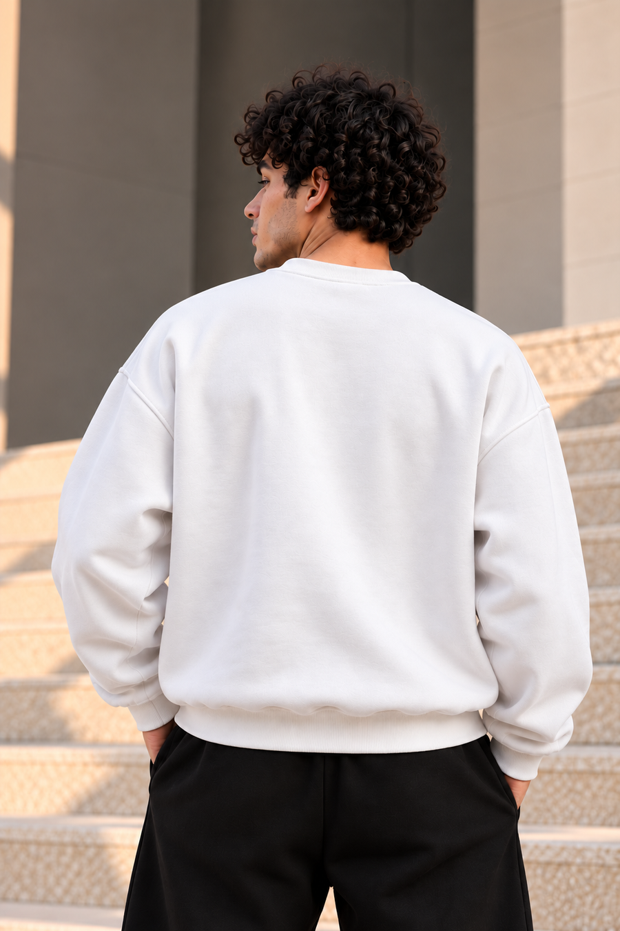 Essential Crewneck Sweatshirt – White