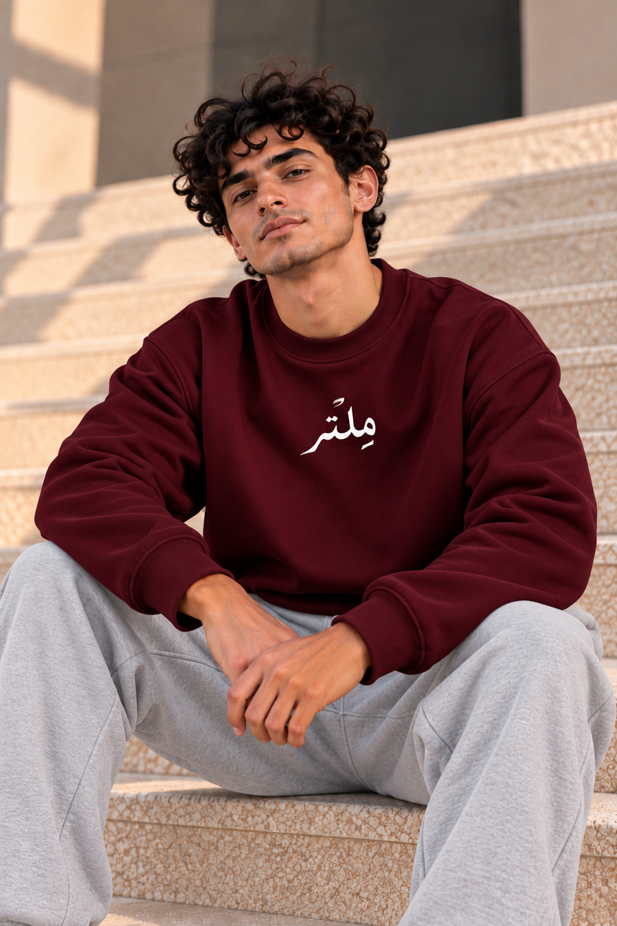 Essential Crewneck Sweatshirt – Burgundy